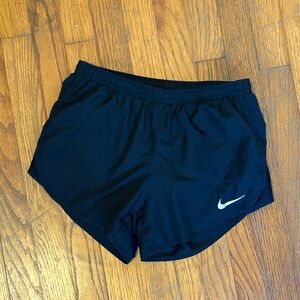 Nike Women's 4” Mid-Rise Dri-Fit Athletic Black Shorts